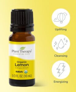 Plant Therapy Organic Lemon Essential Oil 100% Pure, USDA Certified Organic, Undiluted, Natural Aromatherapy, Therapeutic Grade 10 mL (1/3 oz) 11 71u7nWWaZwL