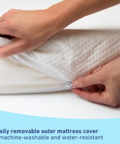 Graco Premium Crib & Toddler Mattress – GREENGUARD Gold Certified, CertiPUR-US Certified Foam, Machine Washable Cover with 100% Waterproof Sleep Surface, Fits Standard Full-Size Crib and Toddler Bed 31 71u7tZiGlxL 1