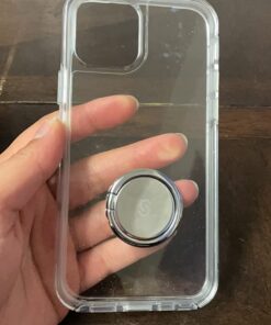 OtterBox iPhone 12 & iPhone 12 Pro Symmetry Series Case - CLEAR, ultra-sleek, wireless charging compatible, raised edges protect camera & screen 25 71u8S1TlwcL