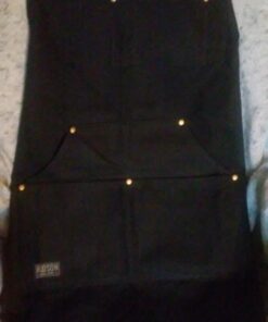 Hudson Durable Goods - Waxed Canvas Apron - Black Apron for Men and Women - With Pockets & Crossback 42 71u90gFnvJL