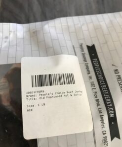 People's Choice Beef Jerky - Old Fashioned - Hot & Spicy - Healthy, Sugar Free, Zero Carb, Gluten Free, Keto Friendly, High Protein Meat Snack - Dry Texture - 1 Pound, 16 oz - 1 Bag 1.00 Pound (Pack of 1) 40 71u9V4yiRqL