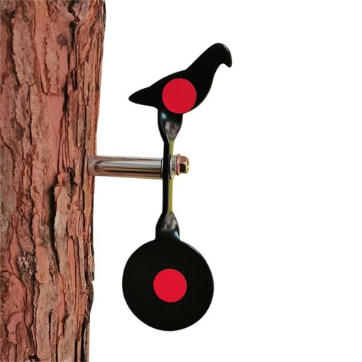 Wingswinmax Small/Big Spinner Air Gun Target Screwed-Type Steel Plinking Target Bird Bear bb air Gun Target Slingshot Target Black Bird