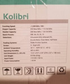 KOLIBRI Money Counter Machine with Advanced Counterfeit Detection & LCD Display | 1,500 Bills per Minute Cash Counter | Add and Batch Modes | 3-year Warranty, 24/7 US Customer Support (2024 Model) 37 71uA0ag0F8L 2