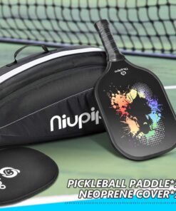 niupipo Pickleball Paddles, USAPA Approved Pro Graphite Pickleball Paddle/Paddles Set, Polypropylene Honeycomb Core, Cushion 4.72In Grip, Portable Bag/Paddle Cover, Lightweight Pickleball Racket black 21 71uAuHYkSoL