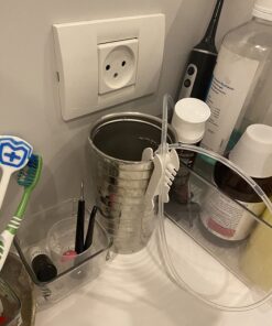 Water Dental Flosser with Electric Toothbrush, One Switch Between Tooth Brush & Water Floss, 3 in 1 Teeth Cleaning Kit with 4 Modes, Water Flosser Portable for Travel and Home (Black) Black 31 71uB3KCIqRL