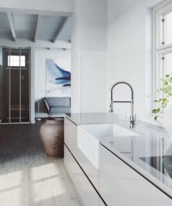 VIGO VG02001ST 19" H Edison Single-Handle with Pull-Down Sprayer Kitchen Faucet in Stainless Steel 26 71uBYp1XUAL