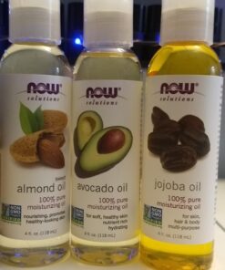 Now Foods Variety Moisturizing Oils Sampler: Sweet Almond, Avocado, and Jojoba Oils - 4oz. Bottles each 27 71uBa8orryL