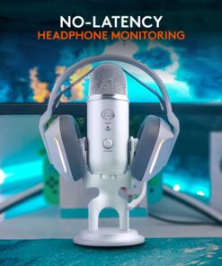 Logitech for Creators Blue Yeti USB Microphone for Gaming, Streaming, Podcasting, Twitch, YouTube, Discord, Recording for PC and Mac, 4 Polar Patterns, Studio Quality Sound, Plug & Play-Silver 27 71uBcnn7V5L