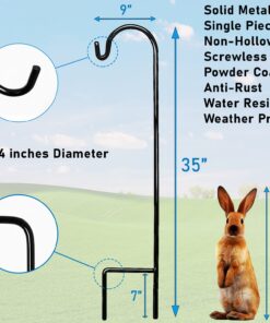 Ashman Shepherds Hook 10 Pack Black, 35 Inches Tall, Made of Premium Metal for Hanging Solar Light, Bird Feeders, Mason Jars, Garden Stake and Wedding Décor. 22 71uBhBDmzQL 1