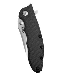 Zero Tolerance 0562CF Hinderer Slicer Folding Knife; 3.5” CPM-20CV Stonewashed and Satin Steel Blade, Carbon Fiber Front Handle, KVT Ball-Bearing Opening, Frame Lock and Reversible Pocketclip; 5.5 OZ… 3.5" 33 71uBi87v8JL
