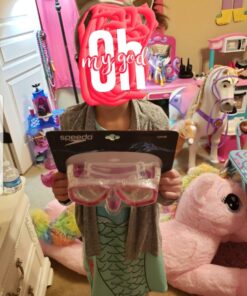 Speedo Unisex-child Adventure Swim Dive Series Mask One Size Pink Frost M 15 71uBqmNVgjL