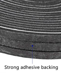 Yotache Weather Stripping Door Seal Strip, 1/4 in x 1/8 in x 83Ft Total, High Density, Soundproof, Weatherproof Insulation Foam Tape Strip for Door Frame and Window, 5 Strips 1/4 x 1/8" 24 71uBwA1vNeL
