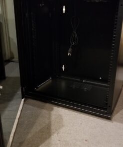 NavePoint 12U Server Rack Enclosure with Glass Door, Cooling Fan, Locks, & Removable Side Panels - 12U Wall Mount Network Cabinet 19 Inch Rack 17.7 Inches Deep 49 71uCQPtwMEL