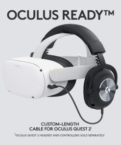 Alternative view of Logitech G PRO Gaming Headset for Oculus Quest 2 - Oculus Ready - Custom-length Cable - PRO-G Precision Gaming Audio Driver - Steel and Aluminum Build - Low-Latency 3.5 mm Aux Connection,Black