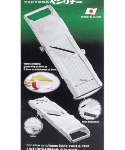 Benriner Mandoline Slicer, with 4 Japanese Stainless Steel Blades, BPA Free, New Model Classic Slicer, White 11 71uEIh9dAOL