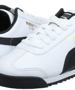 PUMA Men's Roma Basic Sneaker 10 White/Black Leather 27 71uESOAMy4L