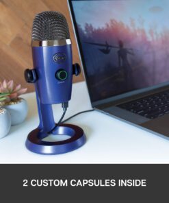 Logitech for Creators Blue Yeti Nano USB Microphone for Gaming, Streaming, Podcasting, Twitch, YouTube, Discord, Recording for PC and Mac, Plug & Play -Vivid Blue Vivid Blue 16 71uEiRJEiL 2
