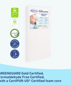 Alternative view of Graco Premium Crib & Toddler Mattress – GREENGUARD Gold Certified, CertiPUR-US Certified Foam, Machine Washable Cover with 100% Waterproof Sleep Surface, Fits Standard Full-Size Crib and Toddler Bed