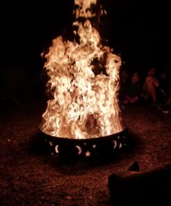 Sunnydaze Big Sky 36-Inch Fire Ring - Heavy-Duty 0.6mm Thick Steel Metal Rim - for Patio and Backyard Use 25 71uF9t foEL