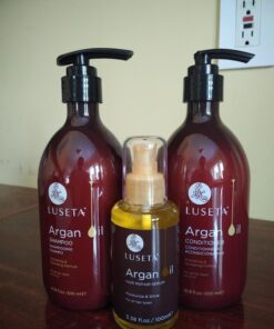 Luseta Argan Oil Sulfate Free Shampoo and Conditioner Set 2 x16.9Fl Oz Thickening for Hair Loss - Best for Damaged,Thin, Dry, Curly Hair - Smoothing & Nourishing 16.9 Fl Oz (Pack of 2) 24 71uFMdPhwHL