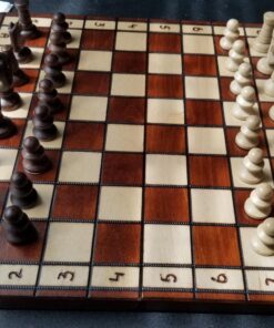 Wegiel Handmade Royal 36 European Chess Set - Wooden 14.2 Inch Board Hornbeam & Sycamore Pieces 31 71uFf4OTbL