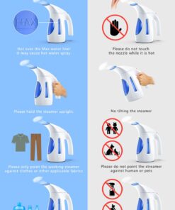 Hilife Steamer for Clothes, Portable Handheld Design, 240ml Big Capacity, 700W, Strong Penetrating Steam, Removes Wrinkle, for Home, Office and Travel(ONLY FOR 120V) (Blue) Blue 33 71uGjyskpRL