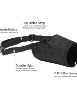 Downtown Pet Supply - Quick-Fit Dog Muzzle for Grooming - Pet Care & Dog Grooming Supplies - Soft Nylon Muzzle with Safety Buckle - Size 1 - Muzzle for Small Dog 22 71uGruFqATL 3