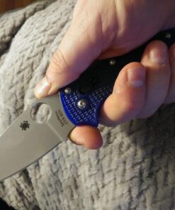 Spyderco Manix 2 Lightweight Signature Knife with 3.37" CTS BD1 Steel Blade and Translucent Blue FRCP Handle - PlainEdge - C101PBL2 49 71uHJDqF2KL