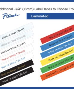Brother Genuine P-Touch TZE-241 Tape, 3/4" (0.70") Standard Laminated P-Touch Tape, Black on White, Perfect for Indoor or Outdoor Use, Water Resistant, 26.2 Feet (8M), Single-Pack Regular 10 71uHVrRpyHL