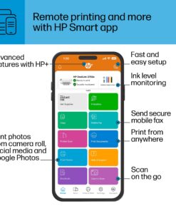 HP DeskJet 2755e Wireless Color inkjet-printer, Print, scan, copy, Easy setup, Mobile printing, Best-for home, Instant Ink with HP+,white 27 71uI ekuw8L