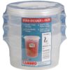 Cambro 2-Quart Round Food-Storage Container with Lid, Set of 3 2 Quart 6 71uJXQH9rmL