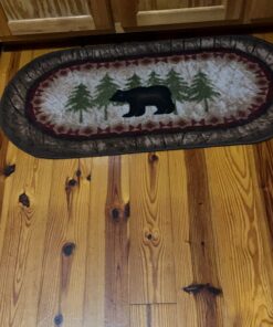Cozy Cabin CC5276 Birch Bear Non Skid Rug 20"x44" Wedge Brown 20 in x 44 in 17 71uKEDXkauL