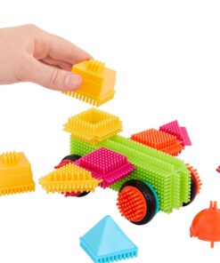 Battat- Bristle Blocks- STEM Interlocking Building Blocks- 80 pc Playset- Reusable Storage Bucket- Developmental Toys for Toddlers & Kids- Big Value Case- 2 Years + 13 71uKevECyL