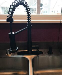 VIGO VG02001MB 19" H Edison Single-Handle with Pull-Down Sprayer Kitchen Faucet in Matte Black 45 71uKnmM5 L