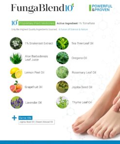 FungaBlend 10 - Antifungal Medication:1% Tolnaftate and 10 Plant Medicines -Toenail Fungus Treatment for Nail Repair Gel, Athletes Foot, Jock Itch, Ringworm -Topical Solution for Toe and Finger Nail 10 71uLNJSADFL