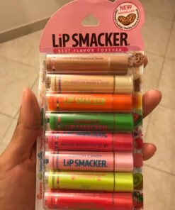 Lip Smacker Original & Best Holiday Flavored Lip Balm Party Pack, Oatmeal Cookie, Vanilla, Mango, Watermelon, Tropical Punch, Cotton Candy, Kiwi, Strawberry, Clear Original Lip Smacker 38 71uLPtlDEZL