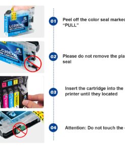 DOUBLE D LC20E LC20EXXL Black Ink Cartridges Compatible for Brother LC20E LC-20E XXL for Brother MFC-J985DW J775DW J5920DW J985DWXL Printer (4 Black) 11 71uMKb2R46L 2