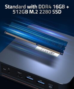 Trycoo WI-6 Mini PC, Intel 12th Gen N100 Mini Computer,16GB DDR4 RAM 512GB SSD,Triple 4K Display/2*USB3.2/WiFi/Bluetooth/Full Function Type-C/Gigabit Ethernet/Support 64GB RAM and 2TB SSD Extensions Intel 12th N100 16GB DDR4 RAM 512GB SSD 26 71uMPUSP9lL