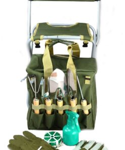 Alternative view of 10-Piece Gardening Tool Set with Zippered Detachable Tote and Folding Stool Seat with Backrest
