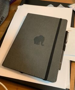 Dingbats A5 Wildlife Notebook Journal Hardcover, Cream 100gsm Ink-Proof Paper, 6.1 x 8.5 inches, 192 pages (Gray Elephant, Dotted) Gray Elephant 47 71uOzr7PA0L