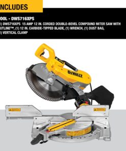 DEWALT Miter Saw, 12-Inch, Double Bevel, Compound, XPS Cutline, 15-Amp (DWS716XPS) New 12" Miter Saw 66 71uPJHfAB9L