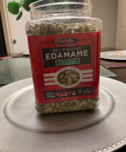 Seapoint Farms Dry Roasted Edamame, Sea Salt, Vegan, Gluten-Free, Kosher, and Non-GMO, Crunchy Snack for Healthy Snacking, 27oz. Jar 1.68 Pound (Pack of 1) 25 71uQPscaBNL