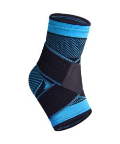 U-pick Ankle Brace for Plantar Fasciitis Support, Compression Sock Adjustable Strap for Heel Spur Achilles Tendonitis & Perineal Tendonitis & Sprained Ankle, Heel Pain Relief (Single/Blue) Blue-Single 24 71uQWWSMhwL