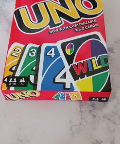 UNO - Classic Colour & Number Matching Card Game - 112 Cards - Customizable & Erasable Wild - Special Action Cards Included - Gift for Kids 7+, W2087 Multicolor Single 20 71uQtK6eYL