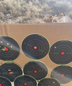 Birchwood Casey Bull's-Eye Reactive Targets - Highly Visible Instant Feedback Self-Adhesive Shooting Targets One Size 60 Targets, 720 Pasters 25 71uR2Azt16L