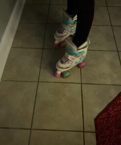 SULIFEEL Rainbow Unicorn 4 Size Adjustable Light up Roller Skates for Girls Boys for Kids A Rainbow Medium - Big Kid 45 71uRDyUMRRL