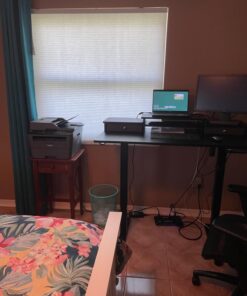 ErGear Electric Standing Desk with Double Drawers, 48x24 Inches Adjustable Height Sit Stand Up Desk, Home Office Desk Computer Workstation with Storage Shelf, Black 48x24 Inch 41 71uRmVP7llL