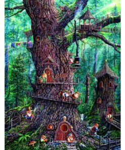 SUNSOUT INC - Forest Gnomes - 1000 pc Large Pieces Jigsaw Puzzle by Artist: Jeff Tift - Finished Size 27" x 35" - MPN# 36510 15 71uRz8lLkL