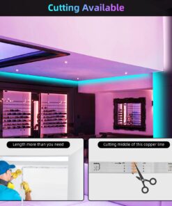 150ft LED Strip Lights, Hedynshine RGB Color Changing by 40key Remote and Phone, LED Strip Lights Music Sync,Smart LED Strip Lights for Bedroom 150feet 150ft 14 71uSKo2PnVL