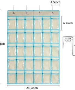 KEEPJOY Classroom Pocket Charts for Cell Phone Calculator Holders, Pocket Organizer for Cell Phone Jail with 30 Clear Pockets Chart Size 33.5 x 24.5 Inch Classroom Pocket Storage (Beige) Beige 15 71uSu40AvQL